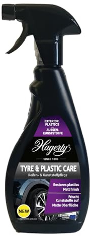 Hagerty Tire & Plastic Cleaner I hochwertiges Pflegemittel I schonende Reifenpflege Auto I schützende Pflege für Plastik & Gummi I Kunststoffpflege für äußere Autobereiche I 500 ml