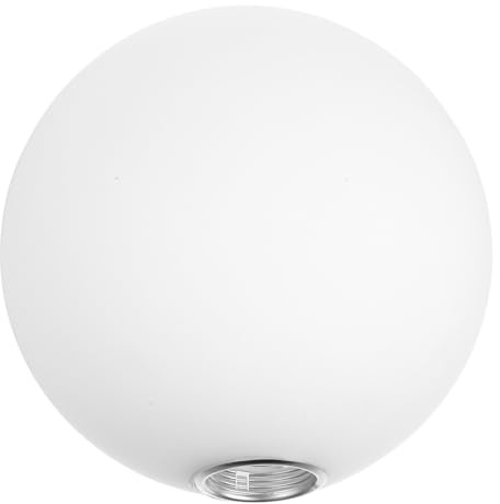 ibasenice Abat-jour Globe en Verre Blanc Rond pour Plafonnier, Ampoule de Rechange Facile à Installer, Design Moderne et Minimaliste pour Appliques D'éclairage Extérieur