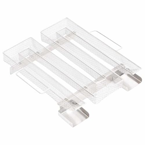 Ordellia Générateur de fumée froide 4 côtés 22,5 cm en acier inoxydable 304 avec poignées, boîte à fumée pour copeaux de fumage, pour poisson, viande, fromage, légumes, accessoires de barbecue
