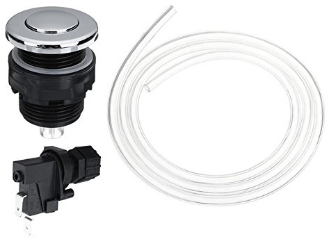 GOZAR 25V-250V Wannen Schalter Pneumatische Luft Knopf Kit Müllentsorgung Müllentsorger Luftschalter Kit - 34Mm