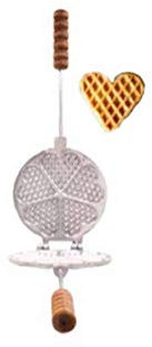 Stampo Waffle FERRATELLE A Forma di Cuore