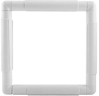 MAGT Bastidor Cuadrado De Plástico, Marco de Punto de Cruz, Marco de Clip de plástico Rectangular para Bordado a Mano(20.3 20.3cm)