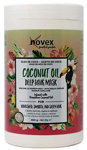 Novex Novex Máscara para el cabello de aceite de coco, botella de 14 onzas, 14.0 onzas (paquete de 6)