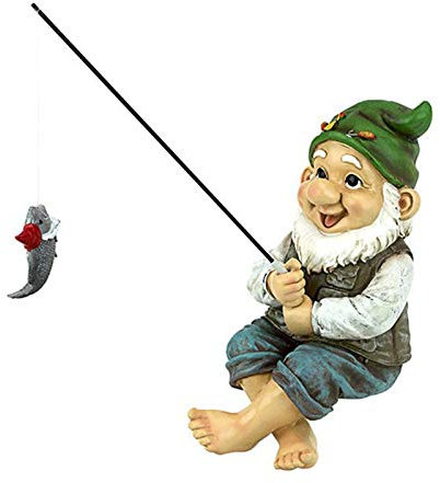 Angeln Zwerg Statue Gartenzwerg Statue Harz Angeln Zwerg Elf Figuren Hof Rasen Brunnen Outdoor Dekoration