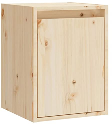 vidaXL Armoire Murale Armoire Flottante Suspendue Meuble de Rangement Salon Salle de Séjour Intérieur 30x30x40 cm Bois de Pin Massif