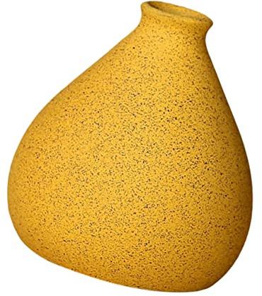 YARNOW Keramik Blumenvase Künstlerische Vase Für Trockenblumen Dekoration Wohnraum Gelb