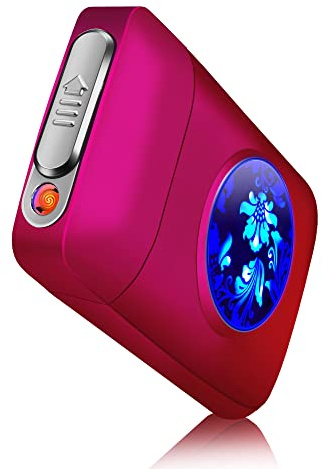 lafagiet XL666 Zigarettenetui mit Feuerzeug,18 Stück 84mm King Size Zigaretten Kapazität,LED-Bildschirm, Vatertagsgeschenke für Männer Papa