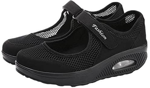 Rianpesn Zapatillas ortopédicas para Mujer | Zapatillas Malla sin Cordones para Mujer,Zapatos con cojín Aire para Mujer, Zapatos para Caminar Tejidos elásticos, Zapatillas Deportivas