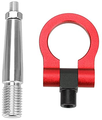 QUNINE Abschlepphaken-Kit Anhänger Abschleppstange Autorennen Abschlepphaken Auto Auto Hinten Vorne Anhänger Fahrzeug Abschlepphaken (Farbname: Blau) (Rot)