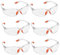 Gelishan 6Pcs Eye Protection Glasses Anti Scratch Spectacles Glasses Anti Fog Safety Goggles Protective Equipment Security Glasses for Construction Laboratory Chemicals (6)