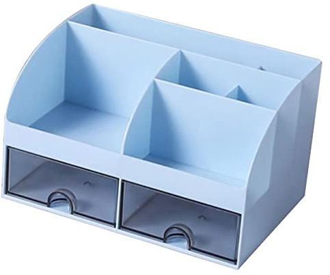 STOBAZA Boîte De Rangement Transparente Pour Articles Divers Organiseur De Papeterie De Bureau Rangement De Cosmétiques Pour À Coucher Matériau Hips
