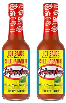 El Yucateco - Salsa Picante Roja de Chile Habanero 120 ml x 2 uds - Pack Promoo