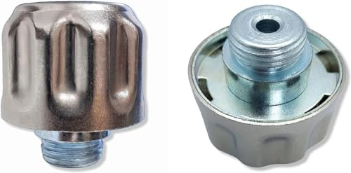 ÜREL Kleiner Hydraulik Einfüll- und Belüftungsfilter aus Metall für Öl- und Kraftstofftanks Belüftungsdeckel (mit Flansch, BSP 1/2 Zoll Gewinde, 304 (18/10) Edelstahl)