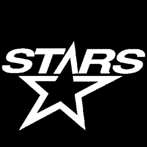 JIFENLI Autoaufkleber 13cm * 8cm STAR Mode Vinyl Aufkleber Motorrad Auto Aufkleber Auto-Styling Schwarz/Silber
