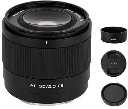 VILTROX AF 50mm F2 FE Vollformat Objektiv, Autofokus Objektiv mit großer Blende, Kompatibel mit Spiegellosen Sony E-Mount-Kameras