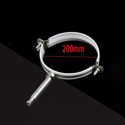 Stainless Steel Mounting Solution Wall Support Clamp with Screw Fits 50 to 200 mm Pipes (200mm)