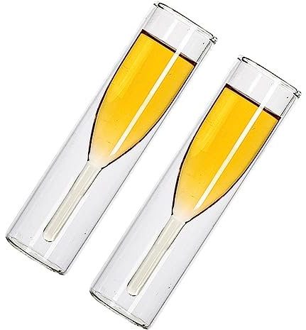 VICASKY 2pezzi Bicchiere in Vetro Accessorio Per Feste Notturne Bicchiere Per Uso Da Vino Multifunzione Decorazione Per Feste Tema Spiaggia
