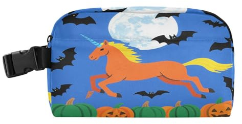 miaozhen - Lonchera manos libres para niña, con hebilla aislada, para escuela, viajes, Halloween, unicornios, calabaza, murciélagos, bolsas para almuerzo