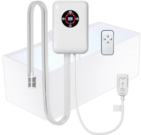 VCYEX Water Heater Thermostat Bathtub Thermostatic Foot Bath Portable Pool Heater Electric Water Heater Thermostat HeaterWhite,22 * 14.8 * 7.5CM
