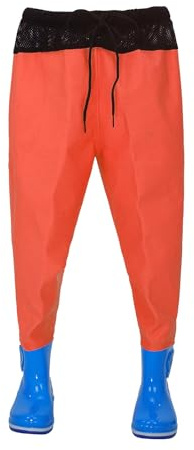 2025 Trousers Kids Waders Rain Pants Youth Fishing Waders for Toddler Children Water Proof Hunting Waders with Rain Boots (Orange, 7-8 Years)