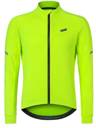 BERGRISAR Fleece Radtrikot Fahrradtrikot Herren Langarm, Herbst Winter Thermo Elastisch Rennrad Trikots