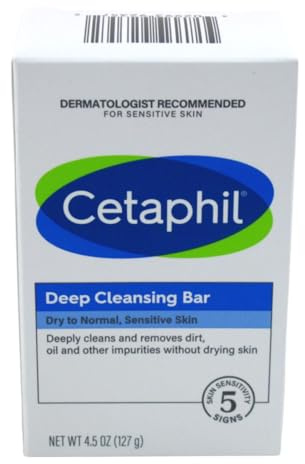 Cetaphil - Barra facial y corporal de limpieza profunda para todos los tipos de piel, N/A, Pacquete 6