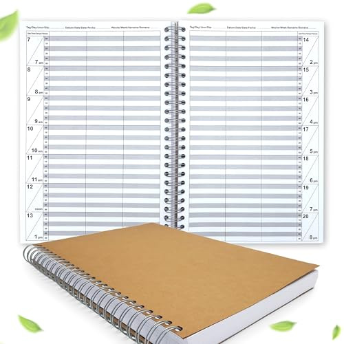 KOCHDIALOG Terminbuch Friseur Salon Praxis Bestellbuch 1-3 Mitarbeiter 10 Minuten Takt für 160 Tage frei einzutragen Terminplaner Praxisplaner Friseurplaner Salonplaner Terminkalender Kalender Termin