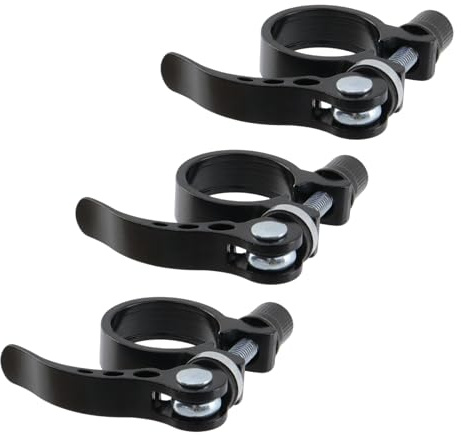 T Tulead Seat Post Clamp 28.6mm Bike Seat Clamp Fixed Gear Bicycle Seat Clips Quick Release for 1-Inch Seat Tube Pack of 3