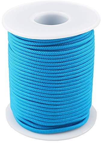Cordel de Nailon para Collar Pulsera Fabricación de Joyas Accesorios para Manualidades (2mm-98feet, Azul Claro)