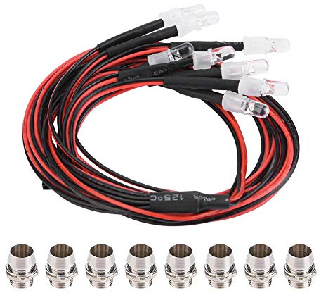 RC LED Beleuchtung, Drift Funktion mit 8pcs 5mm Scheinwerfer und Rücklicht, RC Auto Licht Set für Modellbauer, RC Fahrer im Drift Racing und Alltag