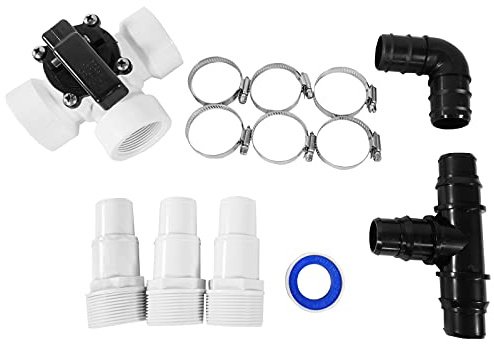 well2wellness® Pool Bypass Set 13-teilig für Pool Solarheizung, Poolheizung und Wärmepumpe
