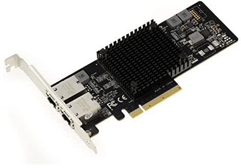 KALEA-INFORMATIQUE Carte PCIe 2 Ports RJ45 10G Intel X550AT2 | Carte réseau PCIe double port RJ45 Multi-Gigabit 10G/5G/2,5G/1G avec chipset Intel X550AT2.