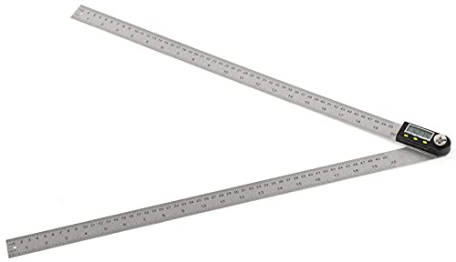 0-360° Digitaler Winkelmesser LCD-Anzeige Winkelmesser Edelstahl Holzbearbeitung Goniometer 500mm