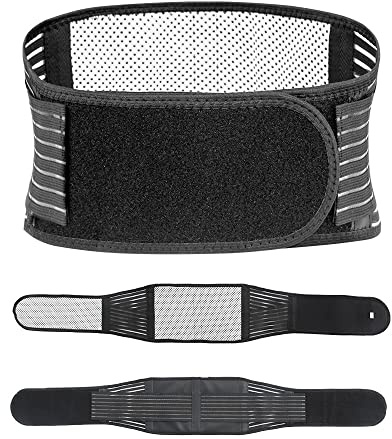 Konxi Ceinture de Soutien Dorsale, Tourmaline Magnétique Ceinture de Soutien à Dos BasLombaires Auto-Chauffage (M)