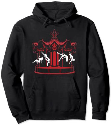 Pole Dance Outfit Rot Pole Fitness Bekleidung Karussell Pullover Hoodie