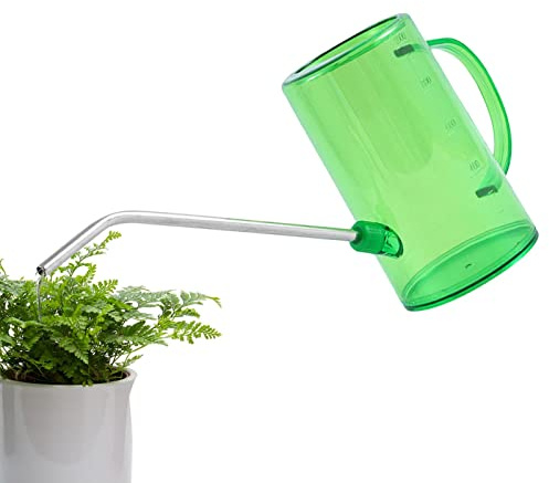 Fukamou Annaffiatoio con beccuccio Lungo - Annaffiatoio Alto da Giardino in Acciaio Inossidabile - Piante da Appartamento Lattina d'Acqua con beccuccio Lungo per succulenti Fiori da Giardino Bonsai