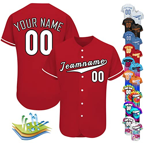 Maglia da baseball personalizzata Camicie da baseball personalizzate per uomo donna bambini stampa nome numeri abbottonatura uniforme sportiva