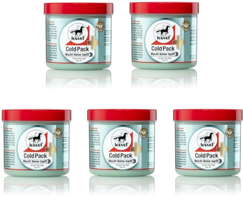 RL24 leovet - Cold Pack Apothekers Pferdesalbe – 5 x 500 ml (5er Set) | Für Mensch & Pferd – Pferdebalsam kühlt & wärmt – Pferdegel für Muskeln & Gelenke – verbesserte Beweglichkeit