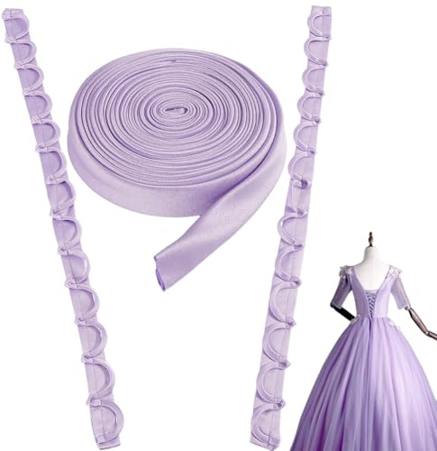 GORGECRAFT 3 pz/Set Kit Corsetto in Raso Regolabile Abito da Sposa Corsetto Posteriore Kit Abito da Sera Cerniera di Ricambio Passanti per Lacci Nastri Abito Cerniera Posteriore Estensore Abito