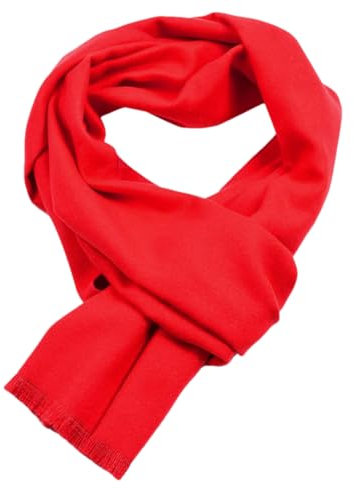 Ornrjfll Damen Kaschmirschal Warm Halstuch Schal für Herren Business Schals Wraps, rot, Einheitsgröße