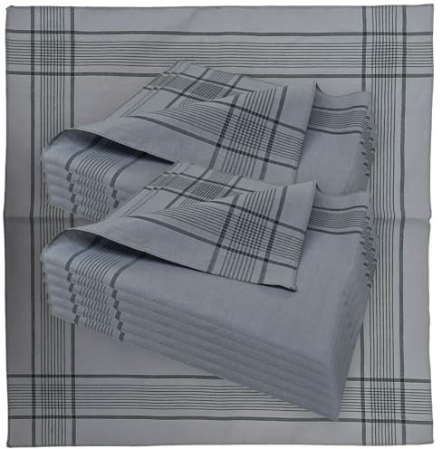 ggm Bundeswehr Stofftaschentücher Herren Taschentücher Stoff 100% Baumwolle Größe 50x50 cm (12 Stück)