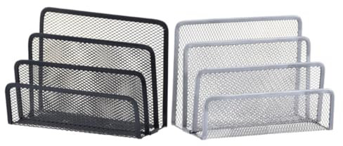 Tofficu 2stücke Vertikaler Aktenorganizer Für Schreibtisch Praktischer Briefhalter Aus Metallnetz Wiederverwendbarer Mail-organizer Für Dokumente