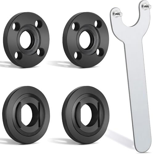 4 pezzi accessori per smerigliatrice angolare, dado a sgancio rapido M14 con chiave Flex e interno smerigliatrice esterna flangia, compatibile con smerigliatrici angolari da 125 mm