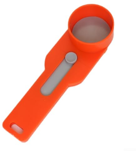 Multipurpose Scoop with Built-In Funnel, Dual 4-Tablespoon and 2-Tablespoon Capacity for Protein Powder, Flour, Spices, Coffee, Detergent, Ergonomic Grip, Food-Grade ABS Kitchen Tool(Orange)
