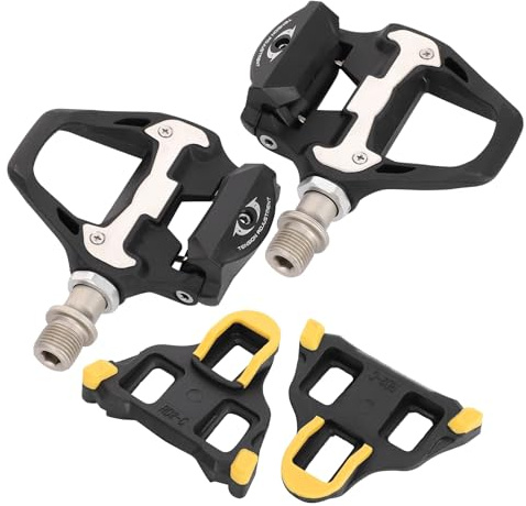LUCKDANO Självlåsande Cykelpedaler för Landsvägscykel - Höghållfast Aluminiumlegering med Klossar för ökad Säkerhet och Komfort, Perfekt för Mountainbikes