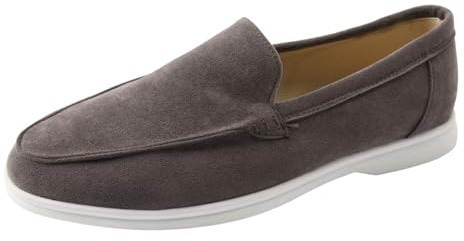 Slipper & Mocassini da uomo, Loafers Moccasins Scarpe da tuta leggere Penny Loafer Flat Shoes Mokkasins Scarpe basse Scarpe da lavoro Grigio 40