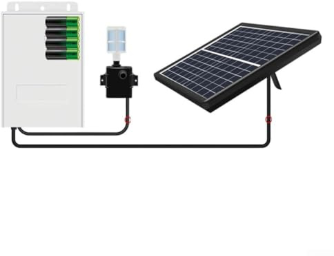 Bomba de fuente de 5 velocidades con energía solar, 9 V, 6 W, 10 W, para jardín, estanque, movimiento de agua con motor de bobina de cobre puro y caja de batería a prueba de polvo (9 V, 6 W, 5200 mAH)