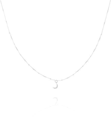 Collar de guisantes de luna de diamantes para mujer, joyería, cadena, gargantilla, hecho en China