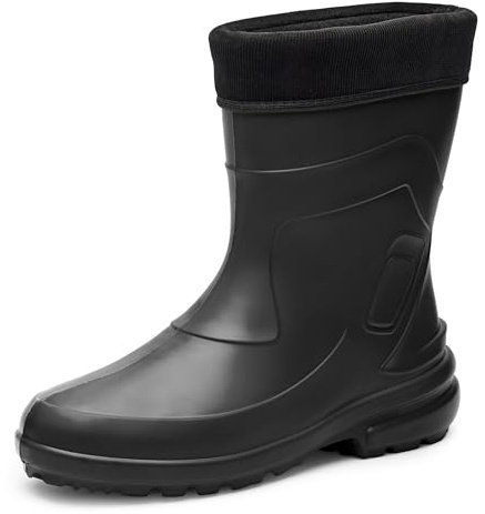 Ladeheid Thermo Eva Gummistiefel Damen gefüttert wasserdichte und federleichte Regenstiefel Damen LA-800-2017 (Schwarz/Schwarz, 40 EU)