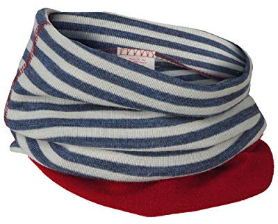 Engel Baby/Kinder Schlauchschal reine Bio-Wolle, Blau Melange/Natur, Gr. 92-140